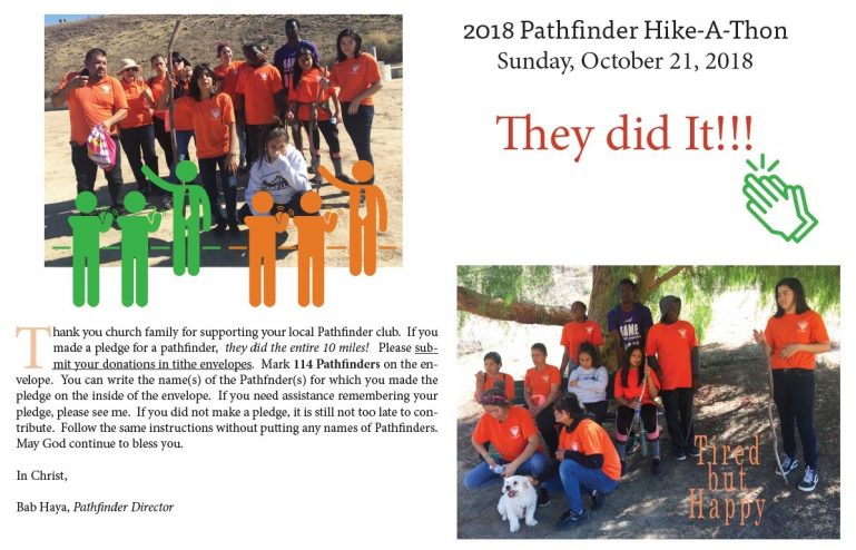 Pathfinder Hike-A-Thon 2018 (Click for larger PDF version)
